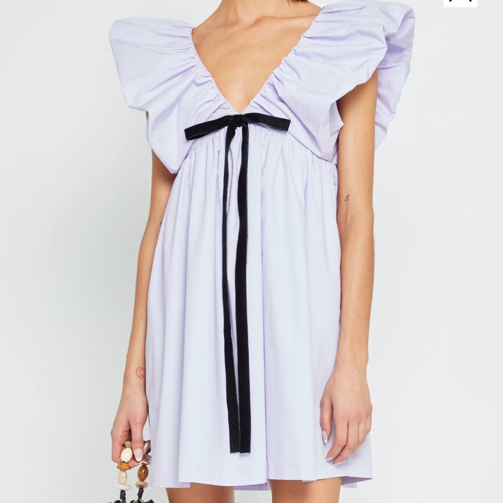 O.P.T. Few Moda Dress lilac babydoll puff sleeve party dress